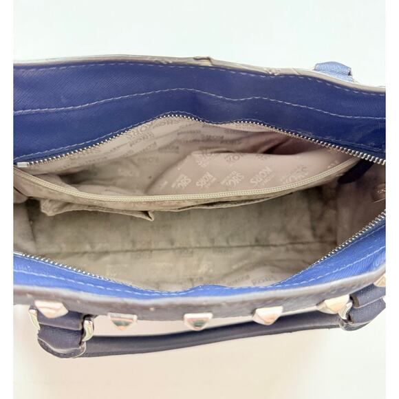 Michael Kors Dillon Satchel in Navy Blue Floral - Picture 12 of 13